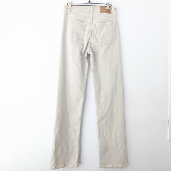 Aiosaku Willoa 99% Organic Cotton Slightly Flared Ecru Denim ~ Size 29 - Picture 7 of 12